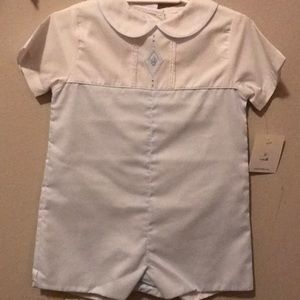 Petit Ami Boys Embroidered Romper (various sizes)
